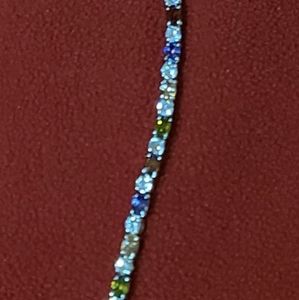 NATURAL MULTI-STONE TENNIS BRACELET